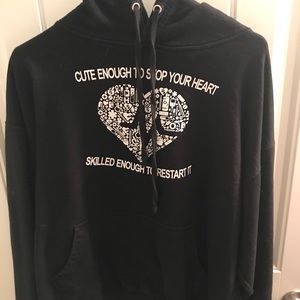 Black nursing hoodie